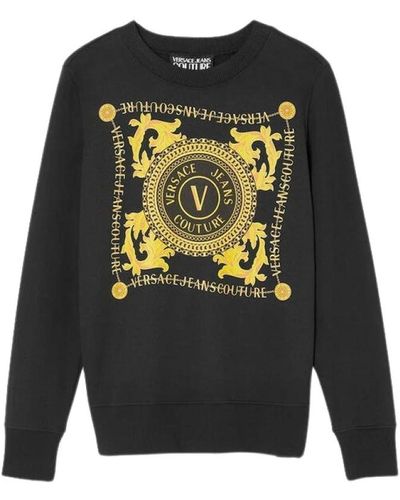 Versace V-emblem chain sweatshirt - Grau