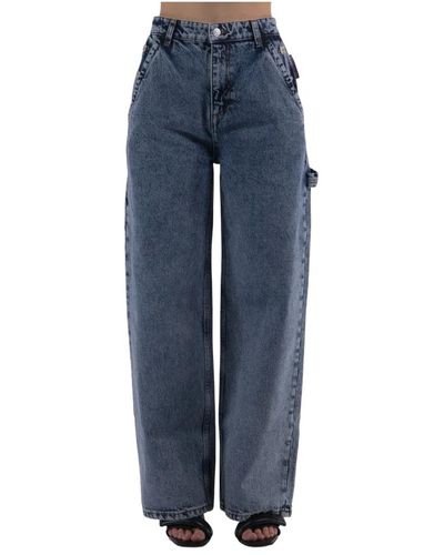 Moschino Jeans larghi alla moda per donne - Blu