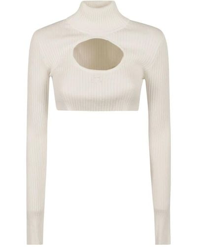 Courreges Long Sleeve Tops - White