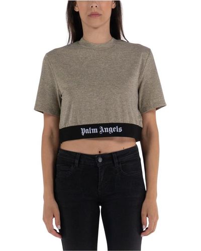 Palm Angels Logo tape t-shirt - Grau
