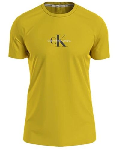 Calvin Klein Baumwoll übergang t-shirt - Gelb