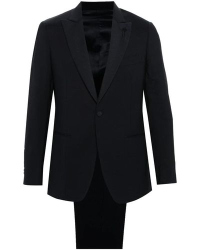 Lardini Single Breasted Suits - Black