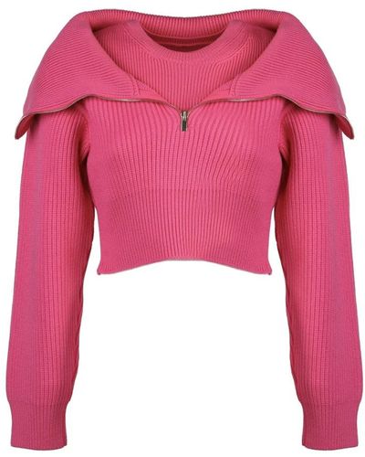 Jacquemus Round-Neck Knitwear - Pink