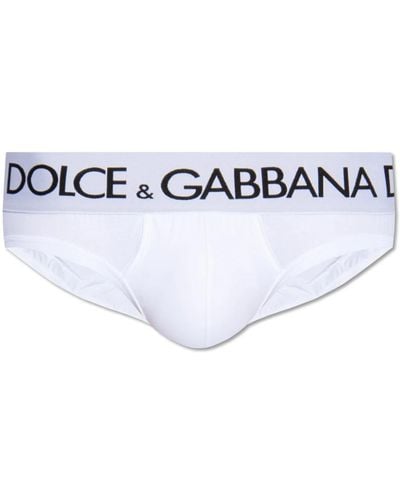 Dolce & Gabbana Mutande con logo - Bianco