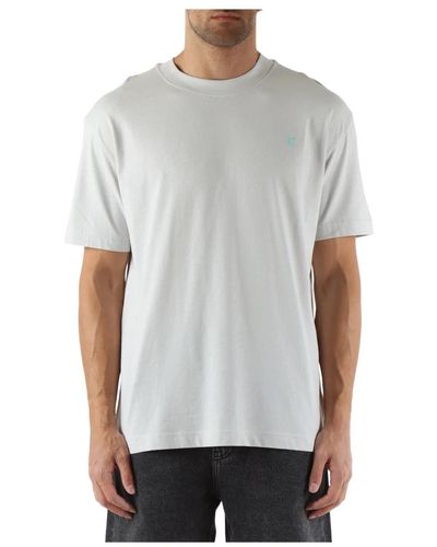Calvin Klein T-shirt aus baumwolle mit geprägtem logo - Grau