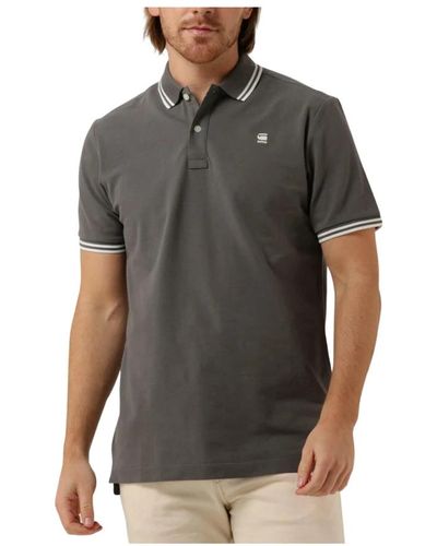 G-Star RAW Modernes slim stripe polo shirt - Grau