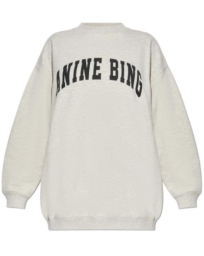 Anine Bing Sudadera con logo - Blanco