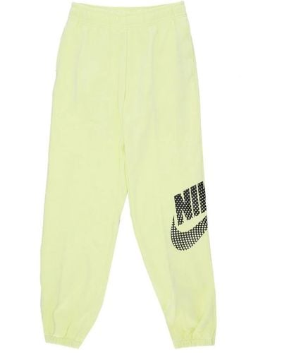 Nike Dance fleece oversized hose - leichte sportbekleidung - Gelb