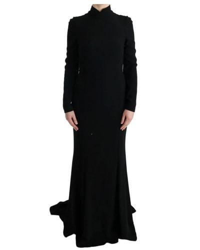 Dolce & Gabbana Allungare abito da guaina lungo abito lungo - Nero