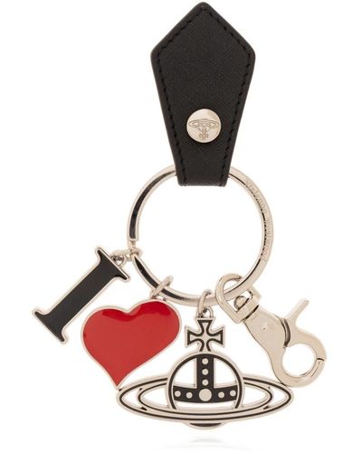 Vivienne Westwood Schlüsselanhänger mit logo - Schwarz