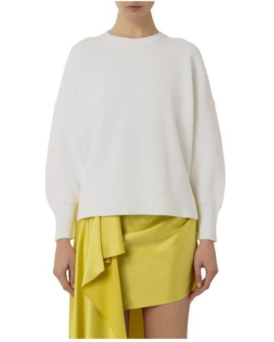 Elisabetta Franchi Knitwear > round-neck knitwear - Blanc