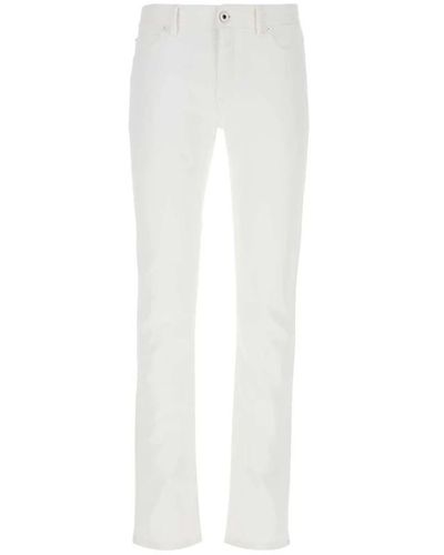 Brioni Jeans in denim tratto - Bianco