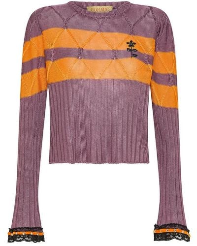Cormio Round-Neck Knitwear - Pink