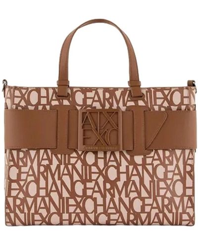 Armani Exchange Tote Bags - Brown