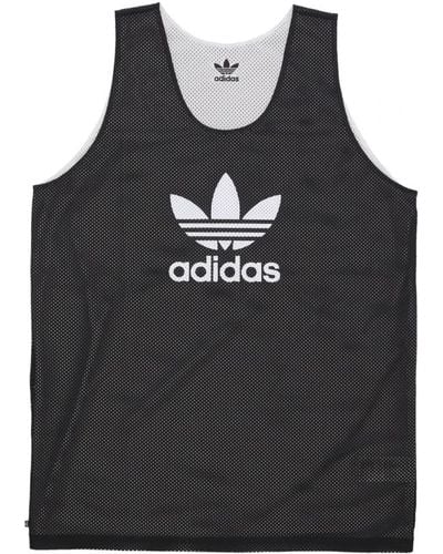 adidas Basketball trefoil jersey - schwarz/weiß