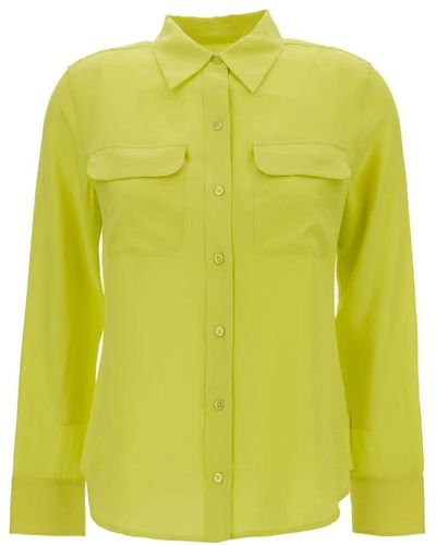 Equipment Camisas amarillas slim signature - Verde