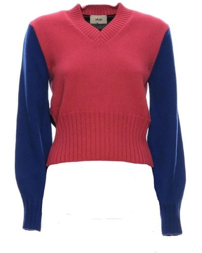 Akep V-neck knitwear - Rosso
