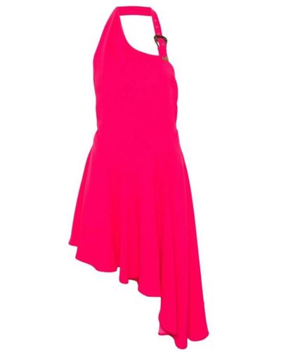 Versace Jeans Couture Fuchsia one-shoulder asymmetrisches minikleid - Pink