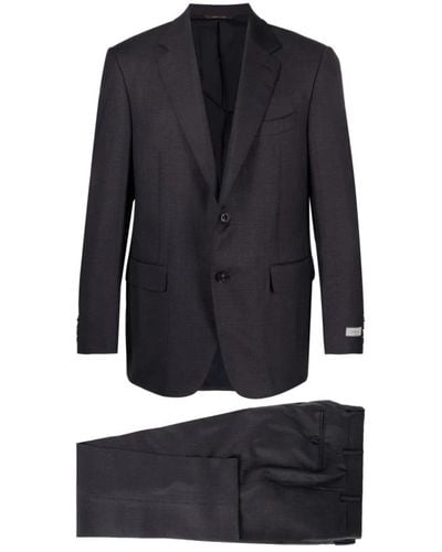 Canali Single Breasted Suits - Black
