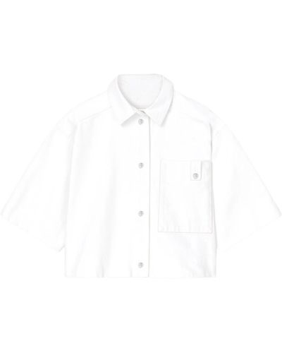 Aeron Denim hemdjacke mit tasche - Weiß