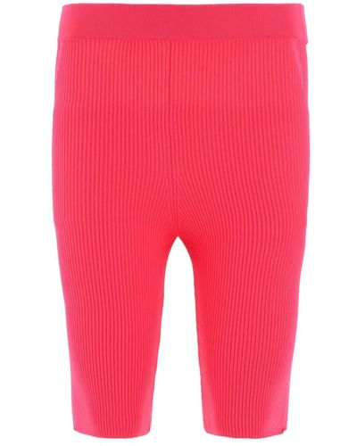 Jacquemus Lucca shorts - ajuste skinny cintura alta - Rojo