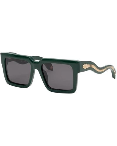 Roberto Cavalli Grüne quadratische sonnenbrille für frauen - Grau
