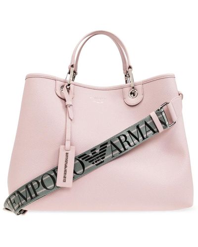 Emporio Armani Shopper tasche mit logo - Pink