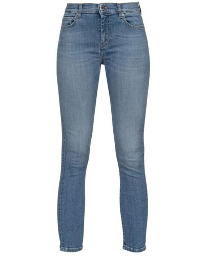 Pinko Jeans cropped skinny-fit - Azul