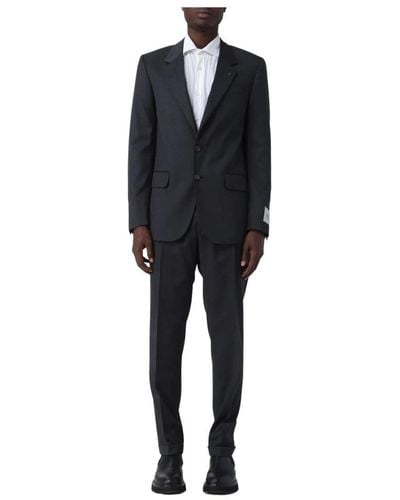 Corneliani Single Breasted Suits - Black