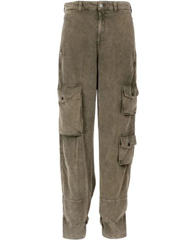 PT Torino Militärische jeans mit reißverschluss und knopfverschluss - Grün