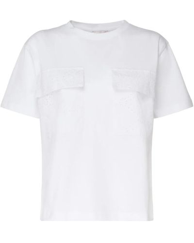 Mariuccia Milano Camiseta blanca con aplicación de bolsillo falso - Blanco