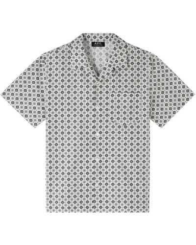 A.P.C. Shirts > short sleeve shirts - Gris