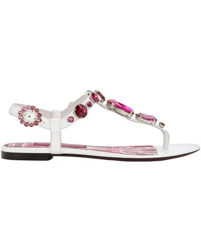 Dolce & Gabbana Flat Sandals - White