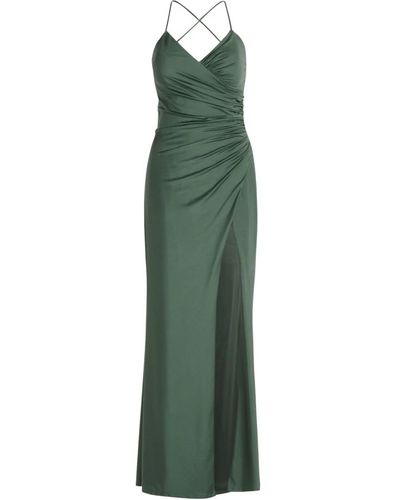 Vera Mont Elegantes abendkleid mit v-ausschnitt - Grün