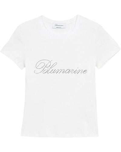 Blumarine T-shirt con logo - Bianco