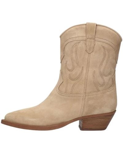 Alpe Western style cowgirl stiefel - Natur