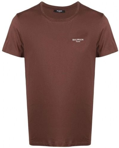 Balmain T-Shirts - Brown
