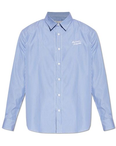 Maison Kitsuné Shirt mit logo - Blau