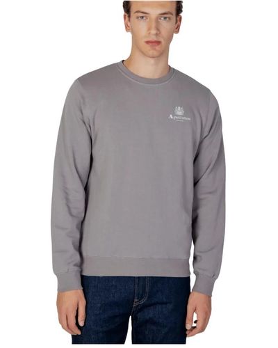 Aquascutum Aktiver rundhalsausschnitt logo sweatshirt - Grau