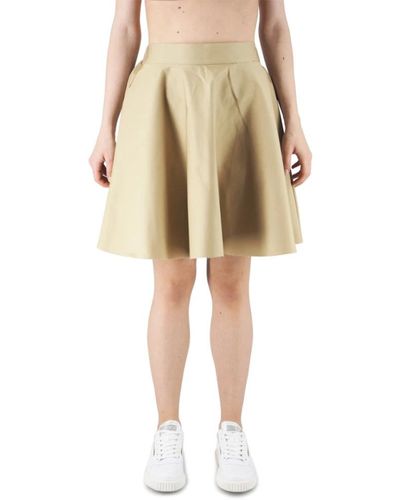 White Sand Short Skirts - Natural