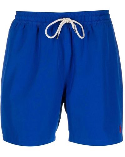Ralph Lauren Traveler Mid Trunk: Stylische Strandbekleidung für Männer - Blau