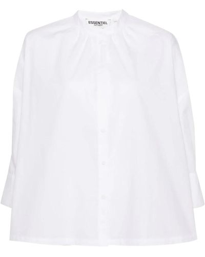 Elisabetta Franchi Februar mao kragen hemd - Weiß