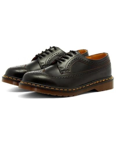 Dr. Martens Vintage 3989 quilon scarpe blucher in pelle - Marrone