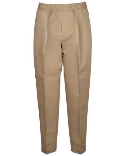BRIGLIA Slim-Fit Trousers - Natural