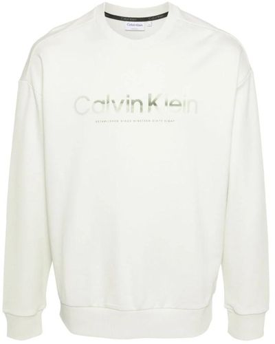 Calvin Klein Weiße pullover für männer und frauen
