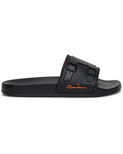 Santoni Women's rubber sandal - Nero