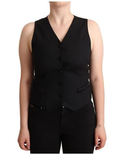 Dolce & Gabbana Suit Vests - Black