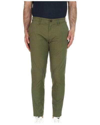 Re-hash Pantaloni slim fit con tasche americane - Verde
