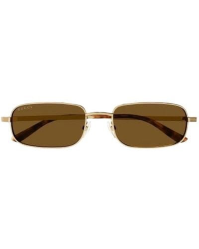 Gucci GG1457S Linea Lettering Sunglasses - Brown