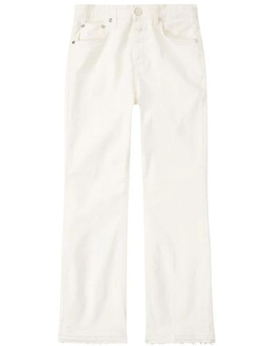 Closed Cropped Trousers - White